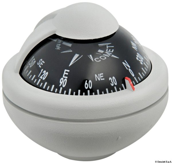 Bussola Riviera Comet 1 da 2" grigia con staffa - 25.006.03